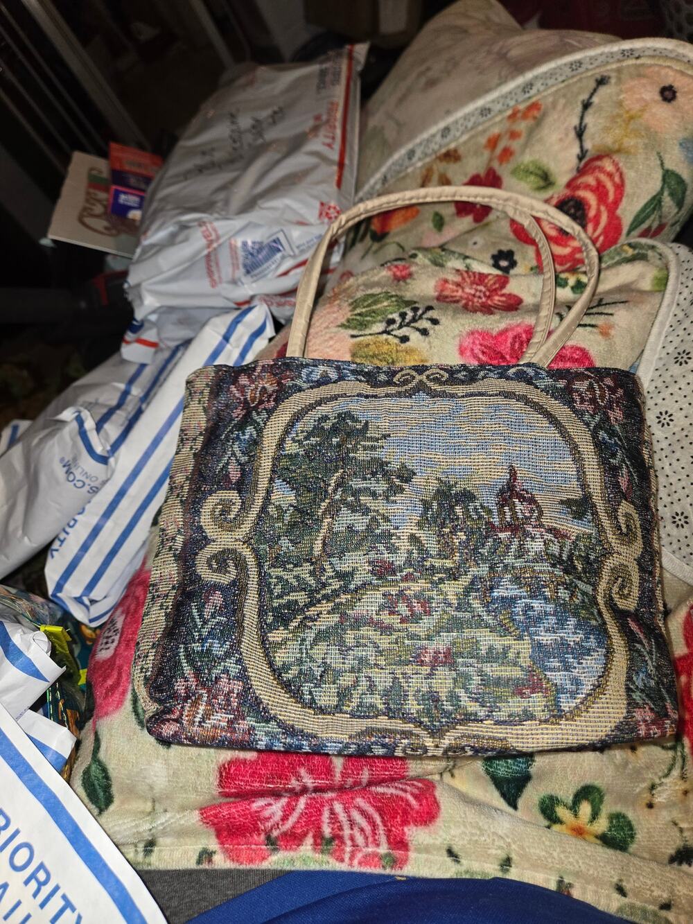 Vintage tapestry handbag